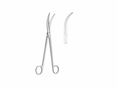 Scissors for cutting ring of vagina