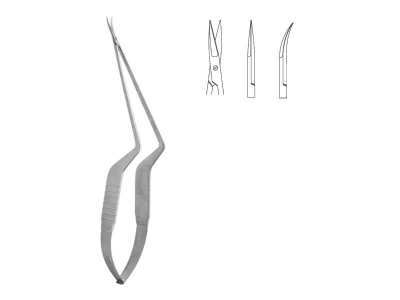 Lance shaped reed tissue scissors