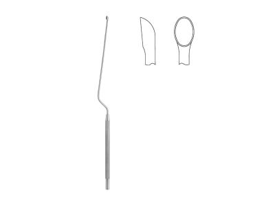 Gun shaped spoon micro curette