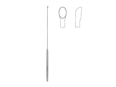 Straight spoon micro curette