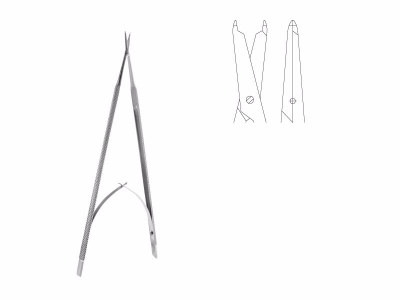 Stainless steel brush band cutting micro needle holding forceps