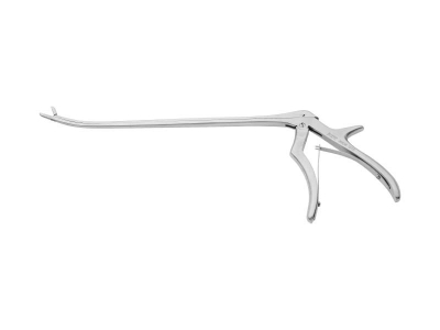 Curved curved nucleus forceps with handle